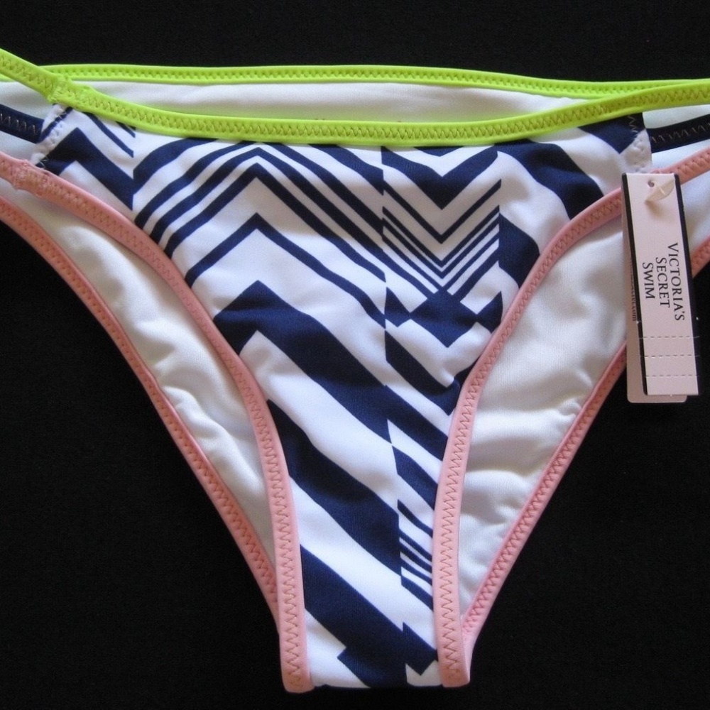 VS Strappy Cheeky Bikini Bottom Swimsuit Ink Blot